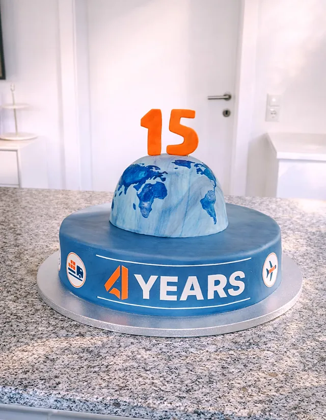 15 Jahre ACS Logstics Firmenjubiläum Eventtorte